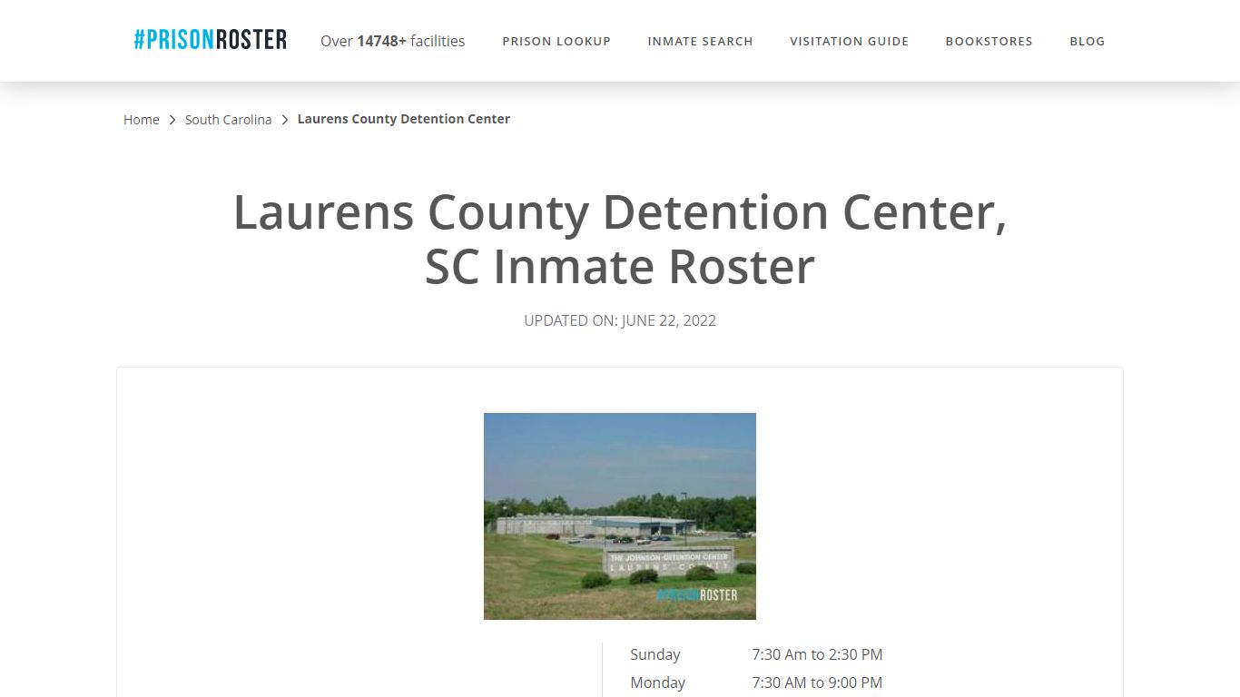 Laurens County Detention Center, SC Inmate Roster
